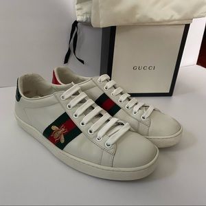 Gucci Ace White Bumble Bee Sneakers